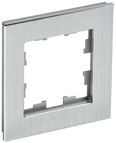 Рамка универсальная IEK Brite РУ-1-1-БрА 1-м. металл алюминий  картинка